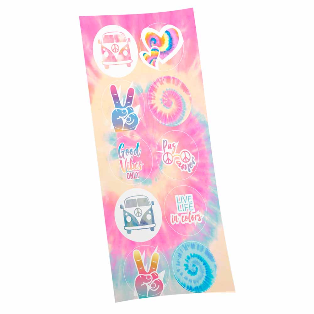 Adesivo Redondo Tie Dye Bello Festas 8×30
