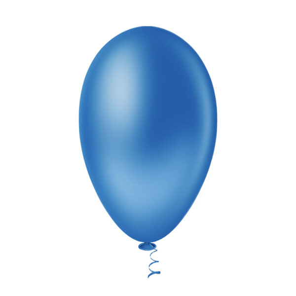 Balão Pera Liso 7'' Azul Royal Bello Festas 5x50