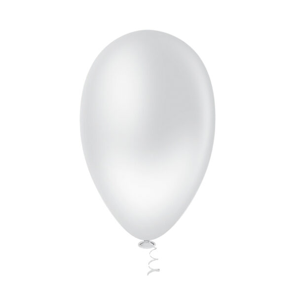 Balão Pera Liso 7'' Branco Bello Festas 5x50
