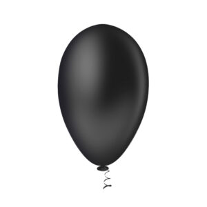 Balão Pera Liso 6.5” Preto Bello Festas 5×50
