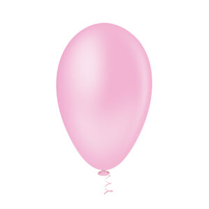 Balão Pera Liso 6.5” Rosa Baby Bello Festas 5×50