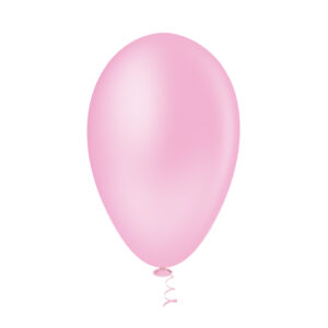 Balão Pera Liso 7” Rosa Baby Bello Festas 5×50