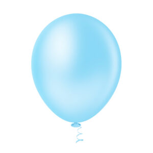 Balão Redondo Liso 9” Azul Claro Bello Festas 5×50