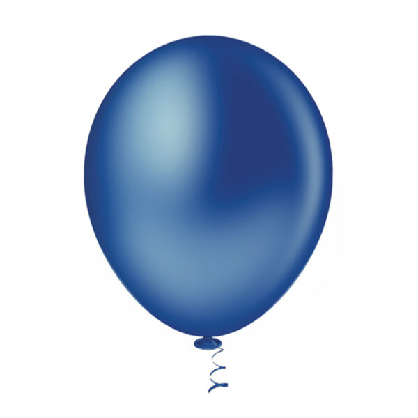 Balão Redondo Liso 9'' Azul Safira Bello Festas 5x50