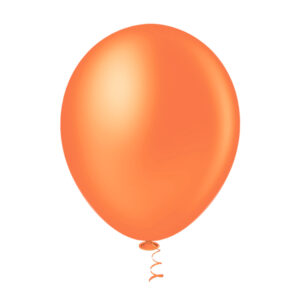 Balão Redondo Liso 9” Laranja Bello Festas 5×50