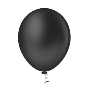 Balão Redondo Liso 9” Preto Bello Festas 5×50