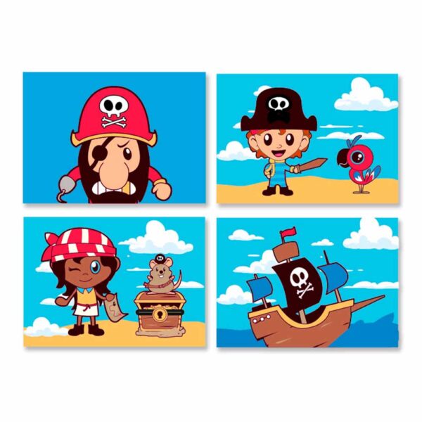 Cartaz Decorativo Pirata Bello Festas 4x4