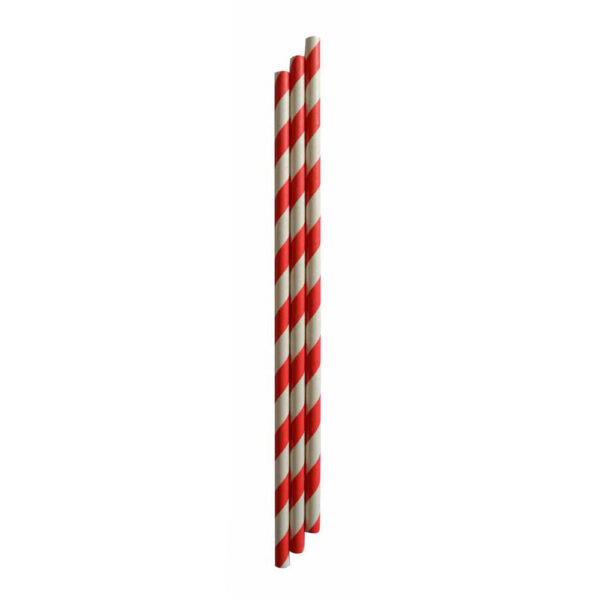 Canudo Papel 20x6 Vermelho Bello Festas 80x25
