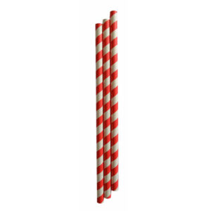 Canudo Papel 20x8 Vermelho Bello Festas 20x10