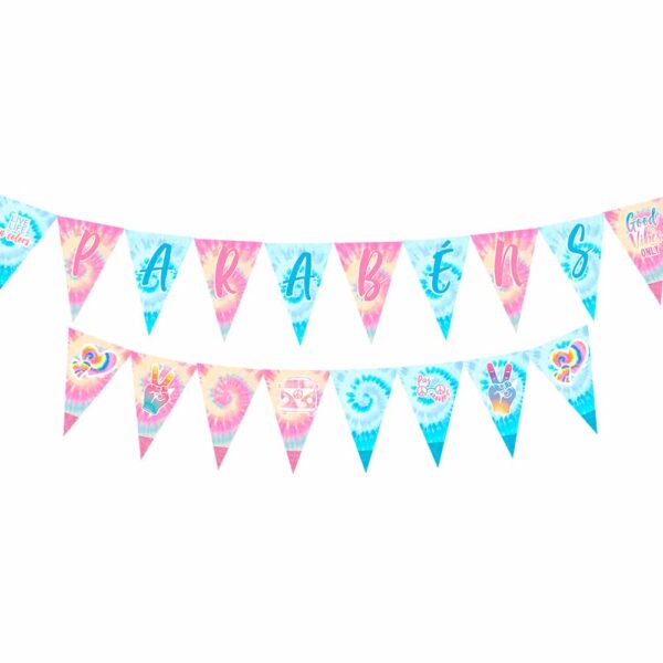 Faixa Decorativa Tie Dye Bello Festas 8x1