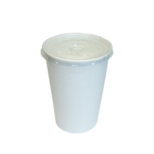Kit Copo de papel brilho 480mL + tampa reta 9x10