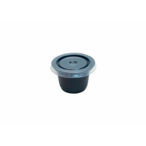 Kit Copo Tampa PS 30mL Preto 18×20
