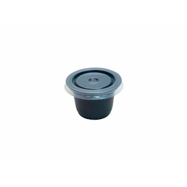 Kit Copo Tampa PS 30mL Preto 18x20