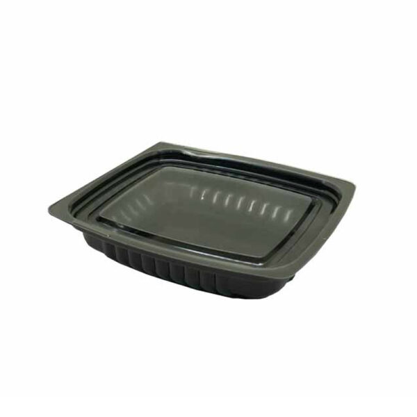 Kit Tampa Pote PET Retangular 250mL 12x10