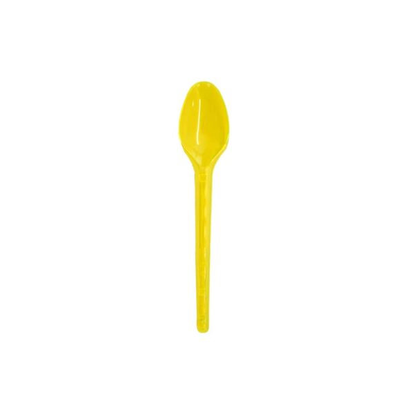 Colher Sobremesa PS Neon Amarelo Bello Festas 20x50