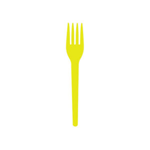 Garfo Sobremesa PS Amarelo Bello Festas 20x50