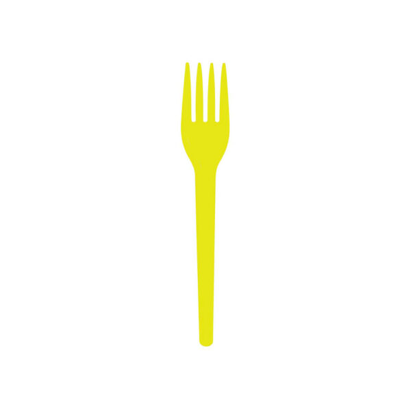 Garfo Sobremesa PS Amarelo Bello Festas 20x50