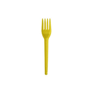 Garfo Sobremesa PS Amarelo Perolado Bello Festas 20x50