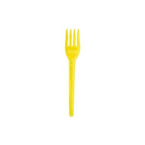 Garfo Sobremesa PS Neon Amarelo Bello Festas 20x50