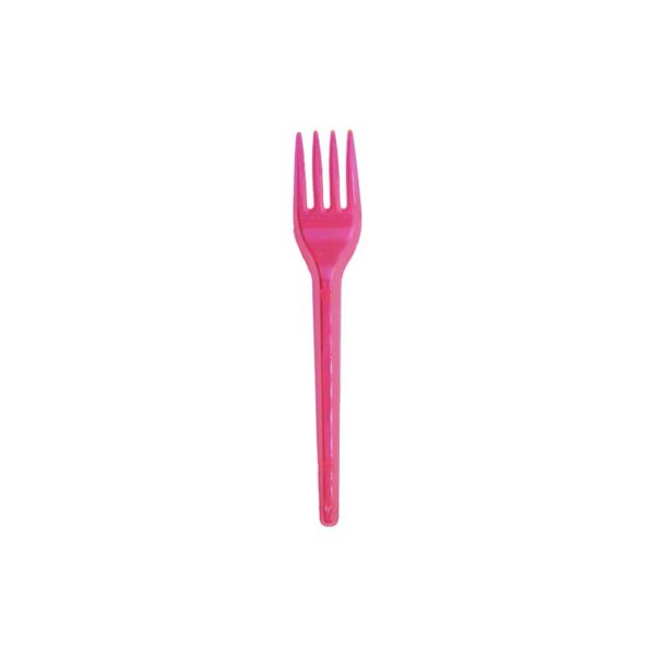 Garfo Sobremesa PS Neon Rosa Bello Festas 20x50