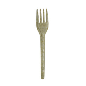 Garfo Sobremesa PS Transparente Glitter Dourado Bello Festas 20x50
