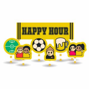Topo de Bolo Happy Hour Bello Festas 8x7