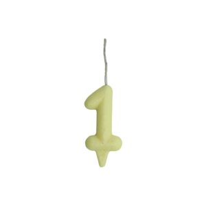 Vela Glitter Candy 1 Amarelo Bello Festas 10x1
