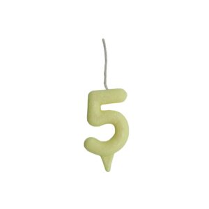 Vela Glitter Candy 5 Amarelo Bello Festas 10x1