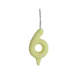 Vela Glitter Candy 6 Amarelo Bello Festas 10x1