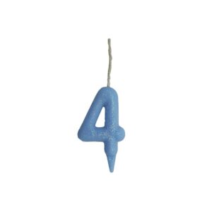 Vela Glitter Candy 4 Azul Bello Festas 10x1