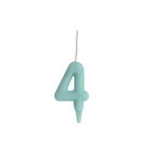 Vela Glitter Candy 4 Turquesa Bello Festas 10x1