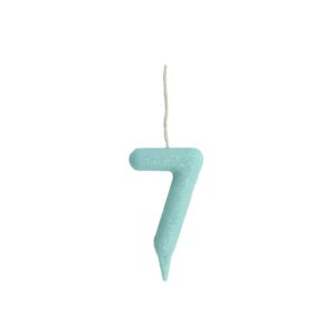Vela Glitter Candy 7 Turquesa Bello Festas 10x1