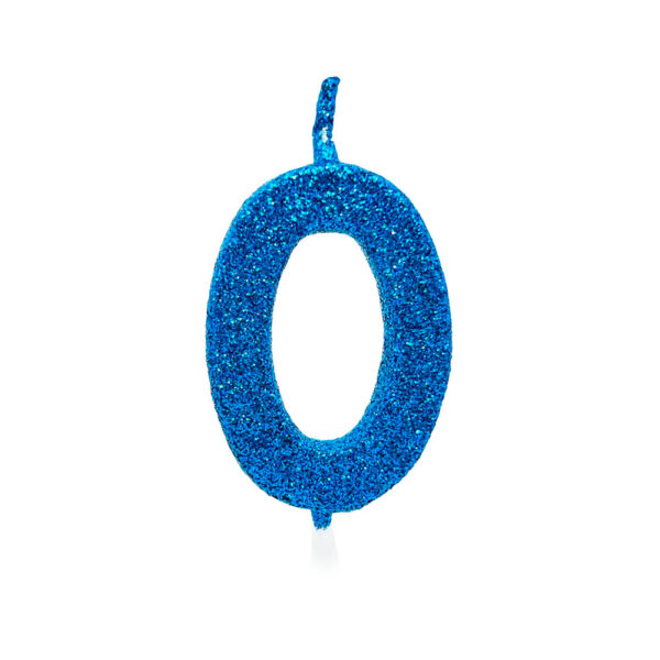 Vela Pick Premium Número 0 Azul Bello Festas 10x1