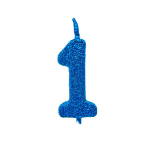 Vela Pick Premium Número 1 Azul Bello Festas 10x1