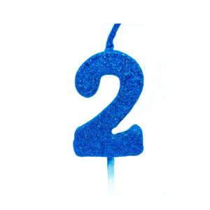Vela Pick Premium Número 2 Azul Bello Festas 10x1