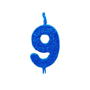 Vela Pick Premium Número 9 Azul Bello Festas 10×1