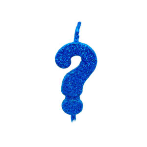 Vela Pick Premium Interrogação Azul Bello Festas 10x1