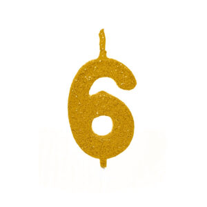 Vela Pick Premium Número 6 Dourado Bello Festas 10x1