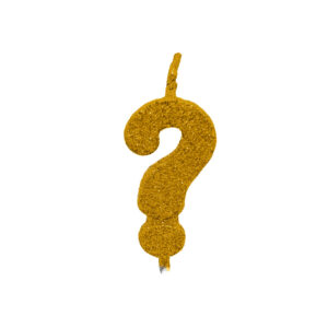 Vela Pick Premium Interrogação Dourado Bello Festas 10x1