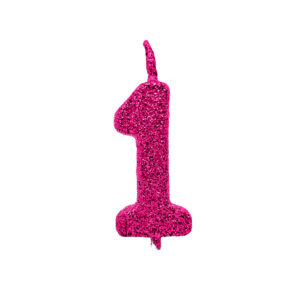 Vela Pick Premium Número 1 Pink Bello Festas 10x1