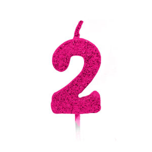 Vela Pick Premium Número 2 Pink Bello Festas 10x1