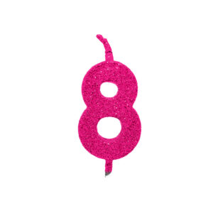Vela Pick Premium Número 8 Pink Bello Festas 10×1