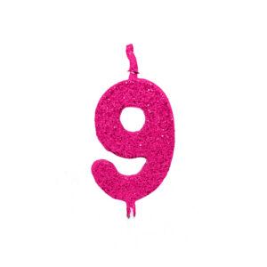 Vela Pick Premium Número 9 Pink Bello Festas 10×1