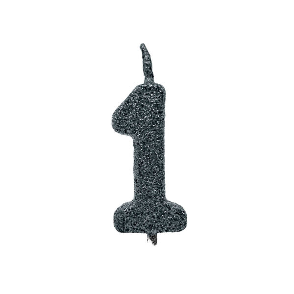 Vela Pick Premium Número 1 Preto Bello Festas 10x1