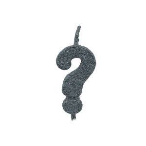 Vela Pick Premium Interrogação Preto Bello Festas 10x1