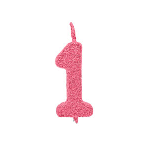 Vela Pick Premium Número 1 Rosa Claro Bello Festas 10x1