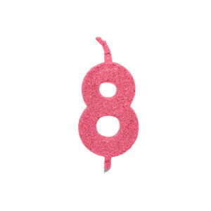 Vela Pick Premium Número 8 Rosa Claro Bello Festas 10×1