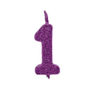 Vela Pick Premium Número 1 Roxo Bello Festas 10x1