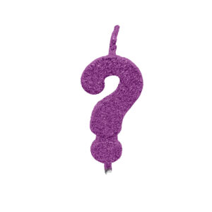 Vela Pick Premium Interrogação Roxo Bello Festas 10x1