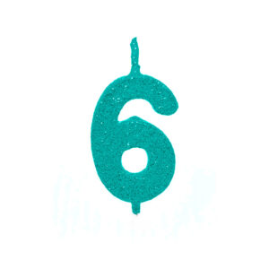 Vela Pick Premium Número 6 Tiffany Bello Festas 10×1